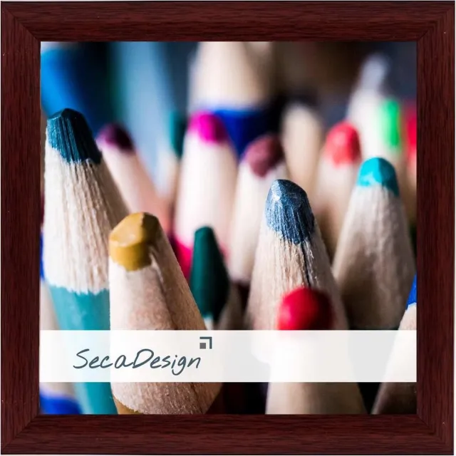 SecaDesign Tours Fotolijst - Fotomaat 20x20 cm - Kersenhout kleur bruin
