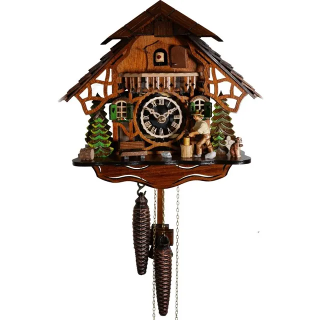 Engstler 2161 - Koekoeksklok - 1-daags kettinguurwerk - Notenhout - 26 cm