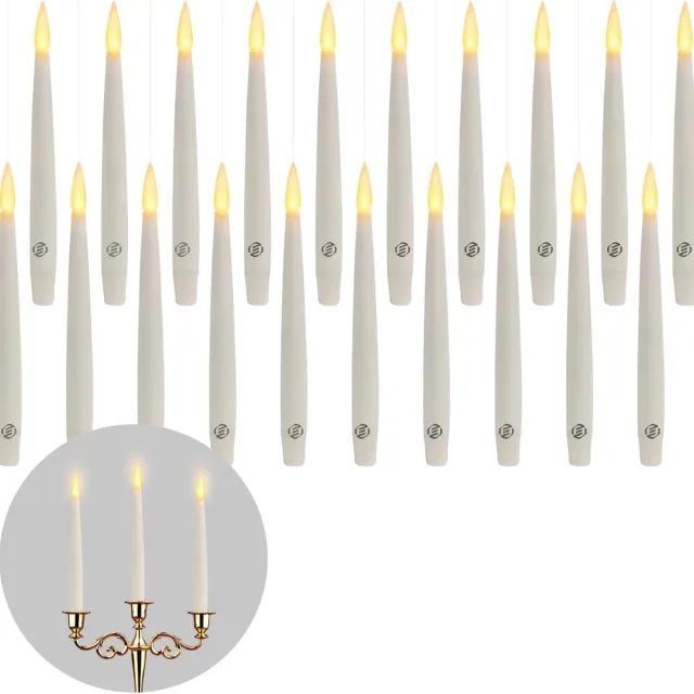 Equivera Zwevende Kaarsen - Zwevende Kaars - Floating Candles - Hangende Kaarsen - Sfeerverlichting - Leuk voor in huis! Wit