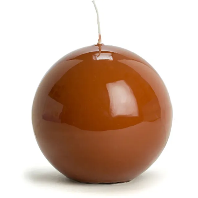 Rustik Lys Hoogglans bolkaars - 8 cm - Chestnut Antiek rood