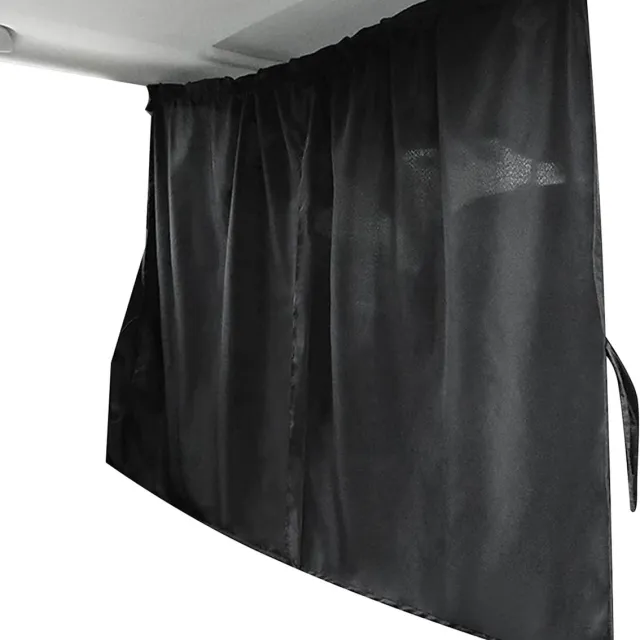 Famanu Automatische zonwering 190 × 120 cm, verduisterend gordijn voor achterbank of camperraam – Zwart