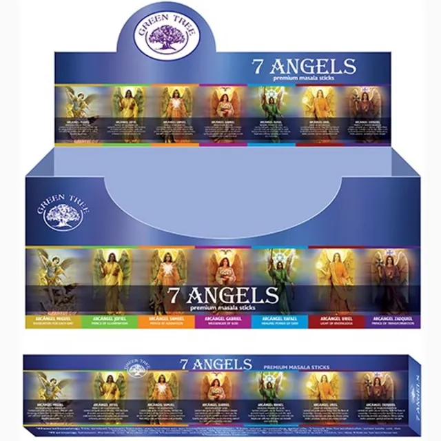 Green Tree Candle 7 Angels Green Tree wierook – 180 geurstokjes van 15 gram - Gems and Giftshop