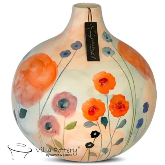 Villa Pottery Vaas - Villa Pottery - Decoratie - Woondecoratie - Keramiek - Lillibet 2_3 MIX Flowers Roze