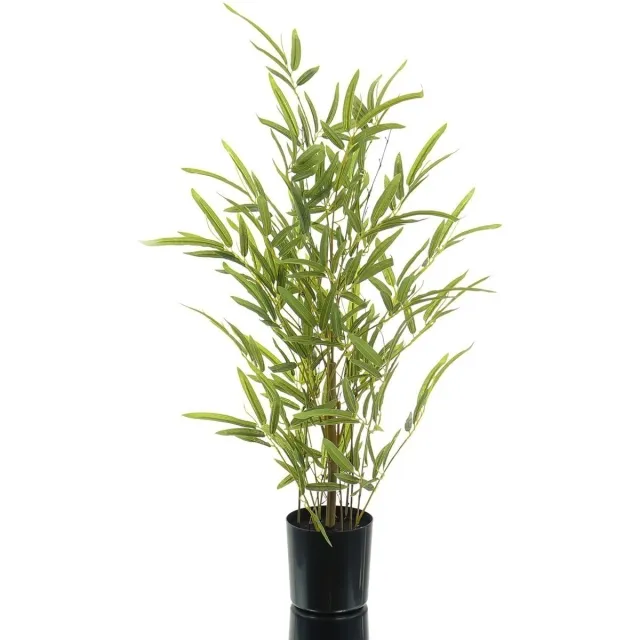 Gasper Miniblad-Bamboe Groen Kunststofpot 70 cm - Kunstplant