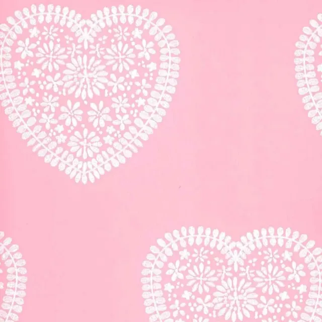 Harlequin % Dörflinger und Nicko# Harlequin all about me behang roze hartjes wit