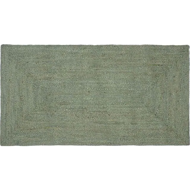 vidaXL Gebied Tapijt Olijfgroen 100 x 200 cm Jute