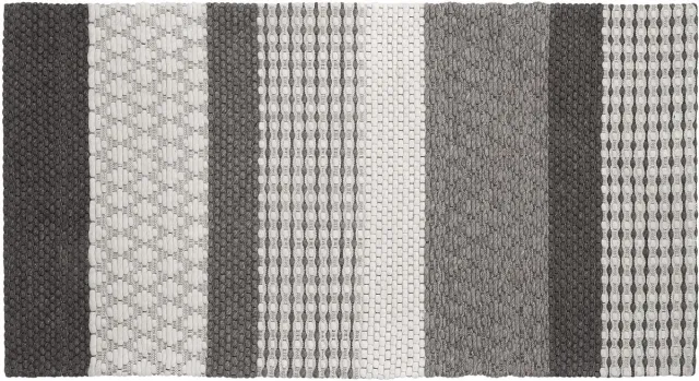 Beliani AKKAYA - Laagpolig vloerkleed - Lichtgrijs - 80 x 150 cm - Wol