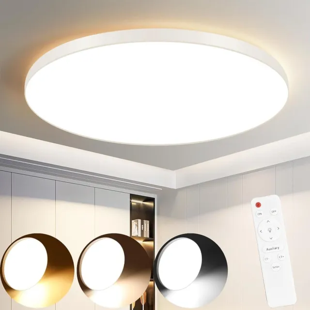 NETTLIFE Plafondlamp LED - 28 cm - Wit - Dimbaar - rond - IP44 Plafondverlichting - 30W - voor Keuken | Badkamer | Gang | Woonkamer | Slaapkamer