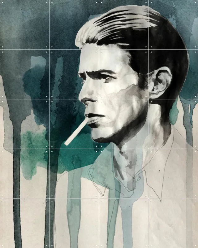 IXXI David Bowie, David Diehl - 80 x 100 cm - Grote wanddecoratie en posters - Illustraties, Mancave, Film en TV, Portretten Koele tinten / Donkere tinten