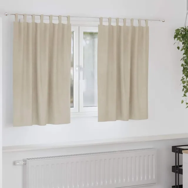 vidaXL Gordijnen 2 st Crèmekleurig 140 x 140 cm fluweel