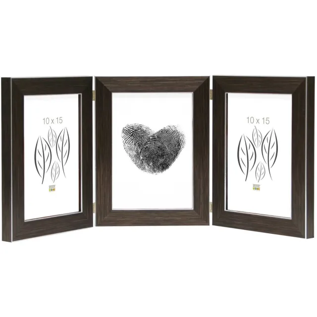 Deknudt Frames fotolijst S41VK3 H3V - bruin - drieluik - 3x 10x15 cm