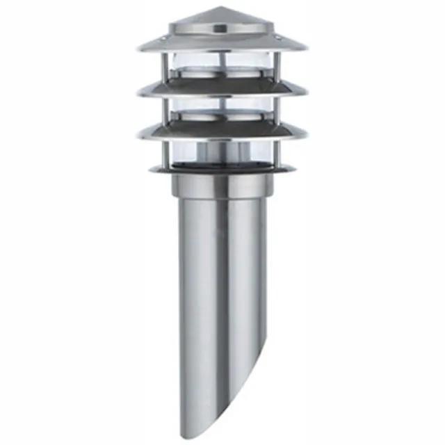 BES LED LED Tuinverlichting - Buitenlamp - Kayo 1 - Wand - RVS - E27 - Rond Chroom