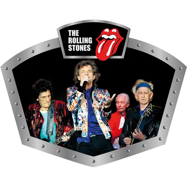 Signs-USA Signs USA - Muziek schild met Top Logo - Rolling Stones - 40 x 32 cm Multicolor