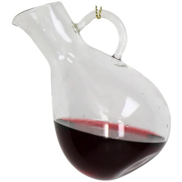 HD Collection Ornament kerstbal Wijnkaraf Glas Rood 10 cm HD Collection
