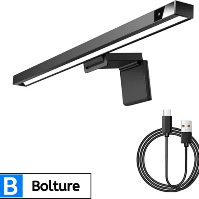 Bolture Monitor Lamp - Beeldscherm Lamp - Dimbaar - USB - Touch Bediening - Instelbare kleurtemperatuur - Zwart