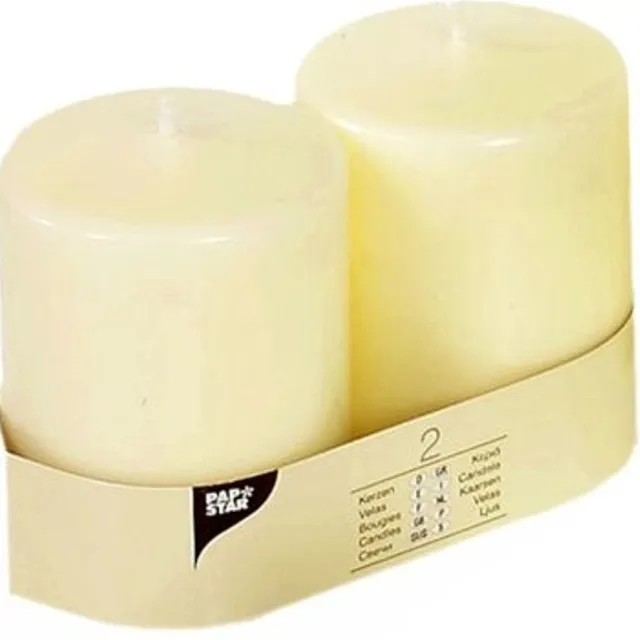 Papstar 15362, Cylinder, Ivoor, 45 uur, 2 stuk(s) Ivory