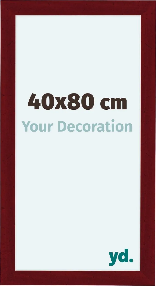 yd. Your Decoration - Fotolijst 40x80 cm - MDF - Wijnrood Geveegd - Como