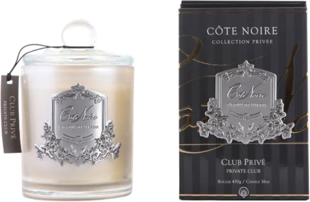 Cote Noire Geurkaars Private Club 185gr zilver - Cote Noire