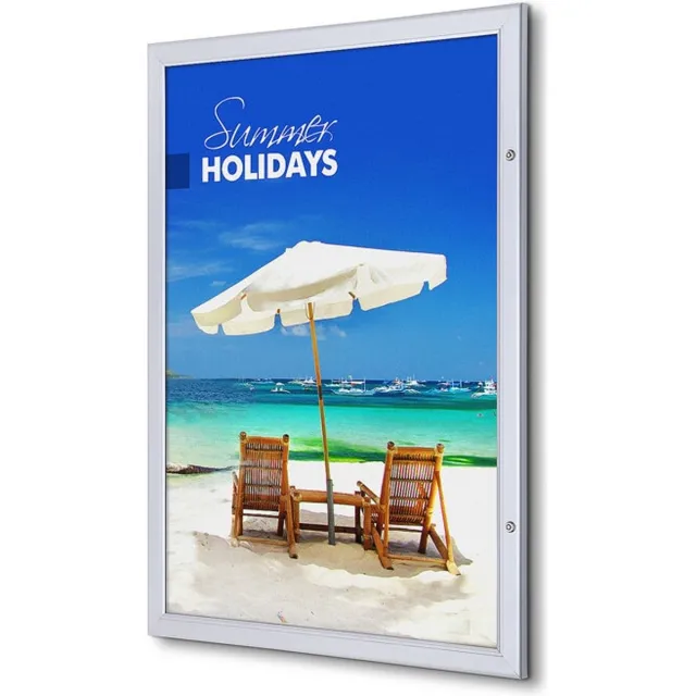 Syna Vergrendelbare Poster Case Economy A1 - Syna SCPA1 Zilver