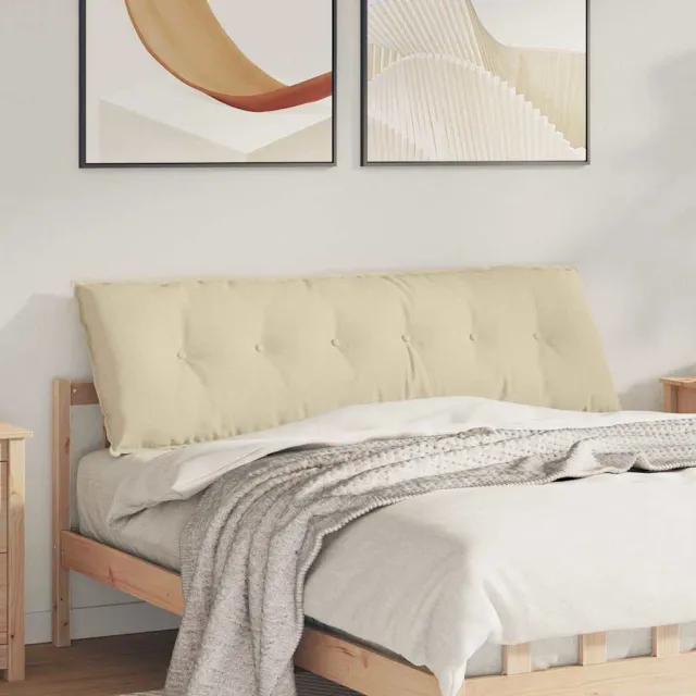 vidaXL Rugkussen Crème 160 x 50 x 19 cm Stof