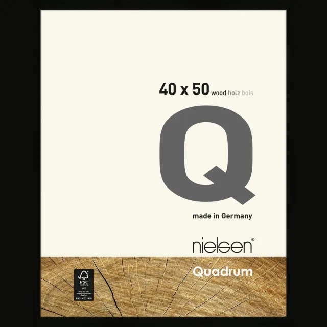 Nielsen Quadrum Houten Wissellijst Black 40x50cm Zwart