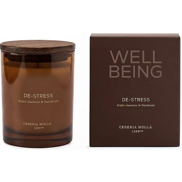 Cereria Mollà 1899 Well Being - DE_STRESS - geurkaars 230 gram - Night Jasmine & Patchouli - Cereria Mollà 1899 Bruin
