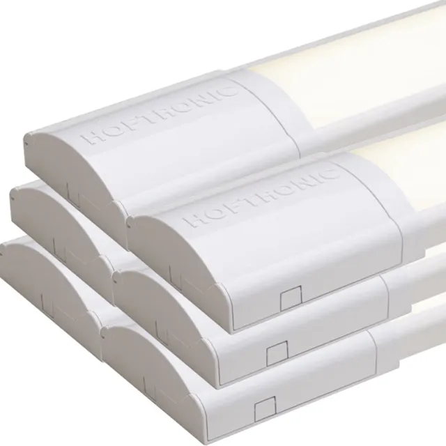 HOFTRONIC 6x HOFTRONIC - LED Batten 150cm - 50W 6000 Lumen - 4000K Neutraal wit - LED TL Armatuur - Voor werkplaats, schuur en als onderbouwverlichting - Incl. montageklemmen & quick connector - 5 jaar garantie