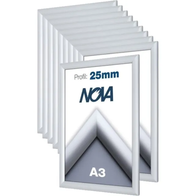 10 PACK Nova Kliklijsten A3 29,7x42cm aluminium zilver – wissellijst - posterlijst