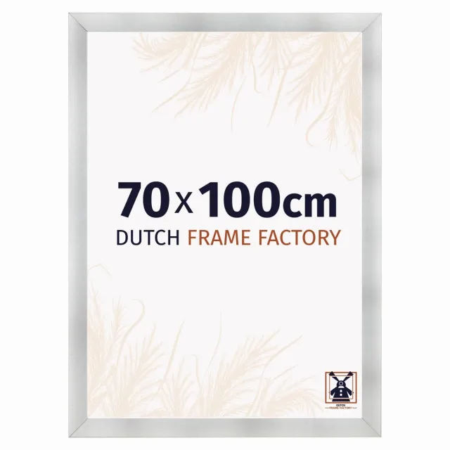 Dutch Frame Factory Fotolijst 70x100 cm - MDF - Aluminium Geborsteld - Praag