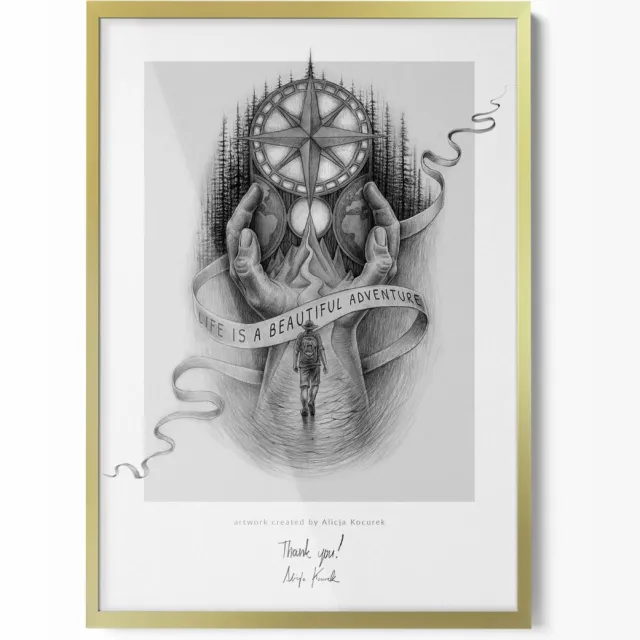 TULUP Fotolijst - Goud Collage Fotolijst - Wissellijst 70x100 cm - Decoratieve Lijst XL - Moderne Fotolijst