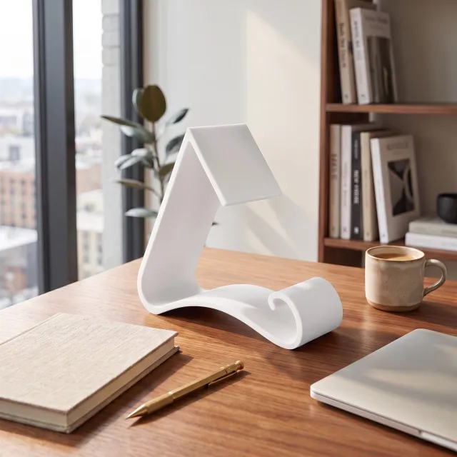 AUREA - Maison AUREA Boekenstandaard – Boekenhouder & Leesstandaard 3-in-1 – Voor Open en Gesloten Boeken – Organisch Design – Wit