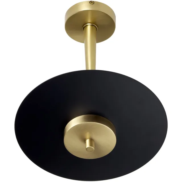 Licht Erlebnisse Licht-Erlebnisse - Denise - LED - Plafonnière - 2700K - 1150lm - van - Messing ijzer - in - Licht brons zwart Licht brons|zwart