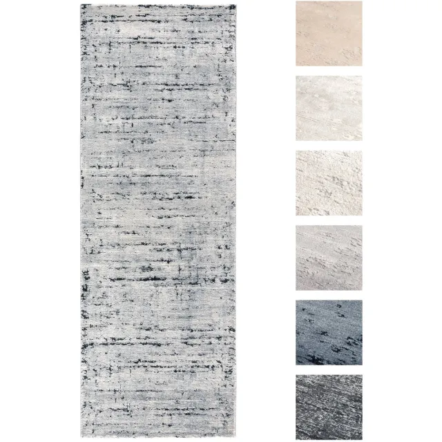 TESSO LIVING Modern Laagpolig Vloerkleed – 80 X 200 cm – Grijs – Premium Woonkamer Tapijt – Geschikt voor Vloerverwarming Donker Grijs