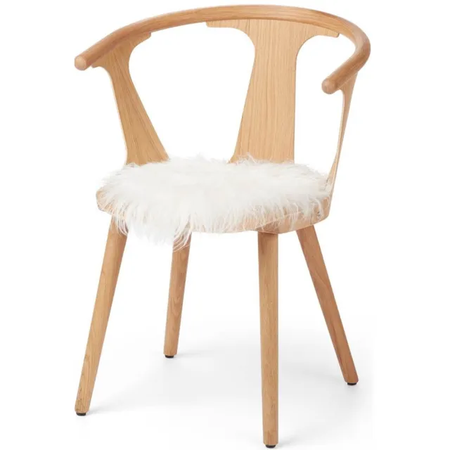 Sheepskin House Tibetaanse Schapenvacht Stoel Cover - 34cm White