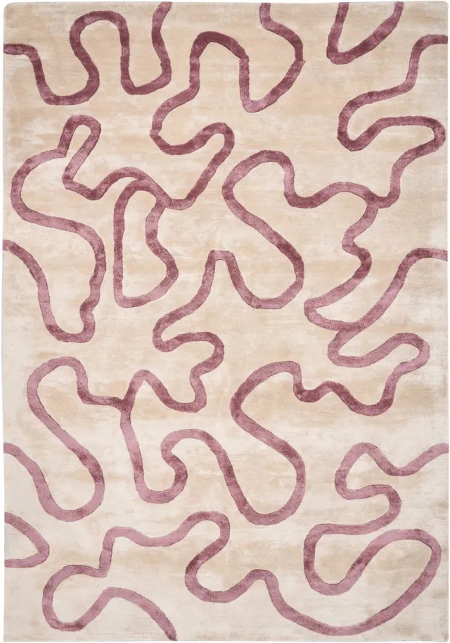 Beliani KAPPAR - Vloerkleed - Beige/Roze- 160 x 230 cm - Viscose