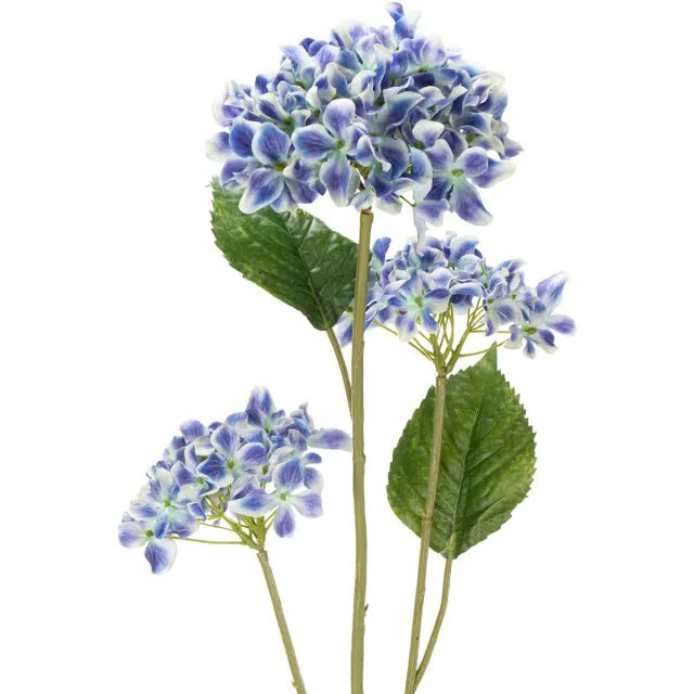 Viana Bloeiende hortensiatak voor stijlvolle huisdecoratie, 80 cm, 2 stuks blauw