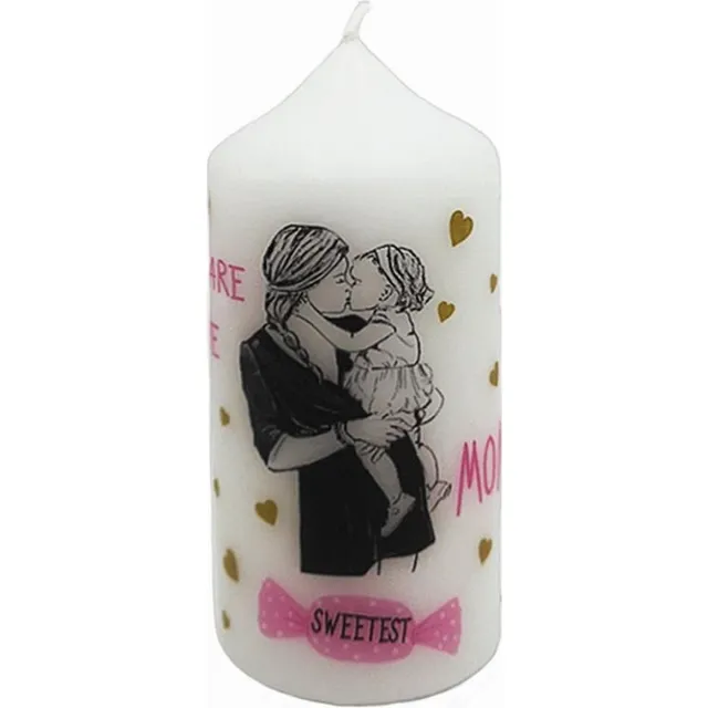 Van Licht Moederdag cadeau Kaars voor Mama wit