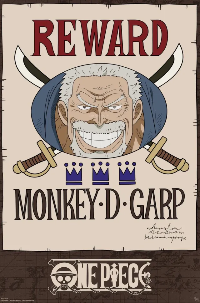 ABYSTYLE Poster One Piece - Wanted - Garp Cross Guild 61x91,5cm Divers