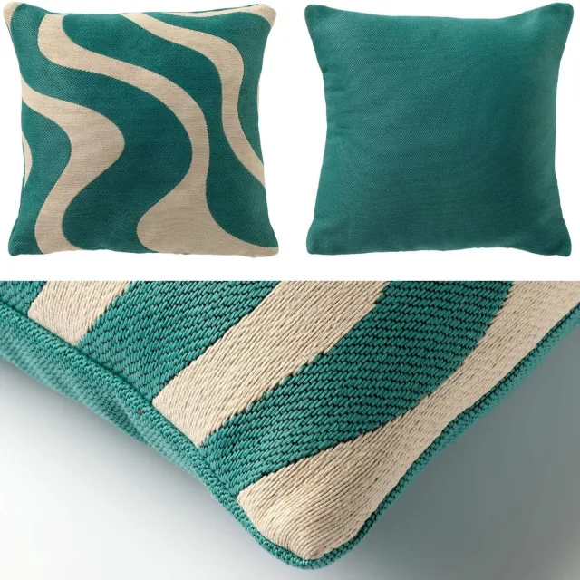 Dutch Decor KUSSENSET - 3-delig - Purple Wave - 45x45 cm, 30x50 cm - inclusief binnenkussens - blauw, beige, paars - Met Ritssluiting – Decoratie set sierussens - Comfortabele kussentjes voor op de Bank
