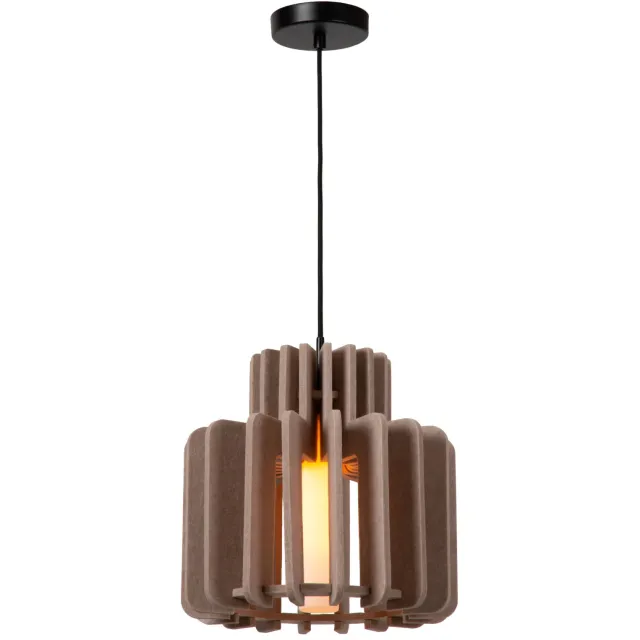 Lucide ROLLO - Hanglamp - 1xE27 - Taupe