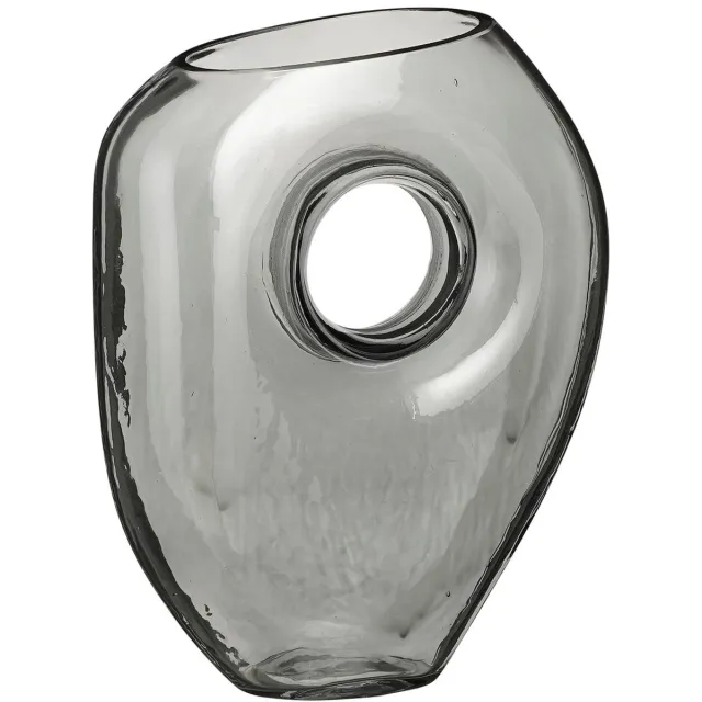 Mica Decorations Jay Vaas - L18 x B8 x H23 cm - Glas - Grijs