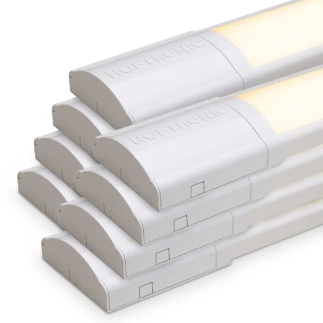 HOFTRONIC Set van 8 LED Batten 60cm – 18W 2520lm – 3000K warm wit – Koppelbaar – Flikkervrij – IP20