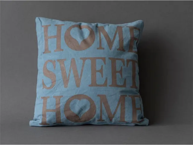 Loods28 Kussenhoes blauw home sweet home 45x45 cm