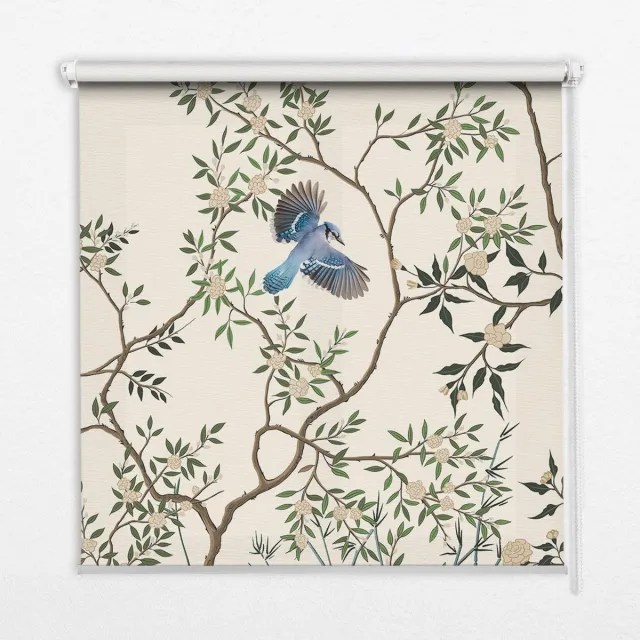 Coloray Rolgordijn Verduisterend - Vogels in Een Boom Verduisterend Rolgordijn - 110x140 cm - Groente Thermisch Verduisterend Rolgordijn - Dieren Verduisterend Rolgordijn Slaapkamer - Rolgordijn Wandmontage Groente - Vogels in een boom