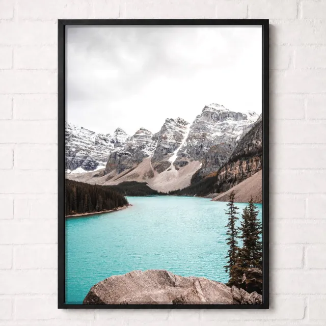 Kleurmedia Turquoise Bergmeer Poster - Mountain Lake Collection - Natuur Posters - A1+ 61 x 91,5 cm