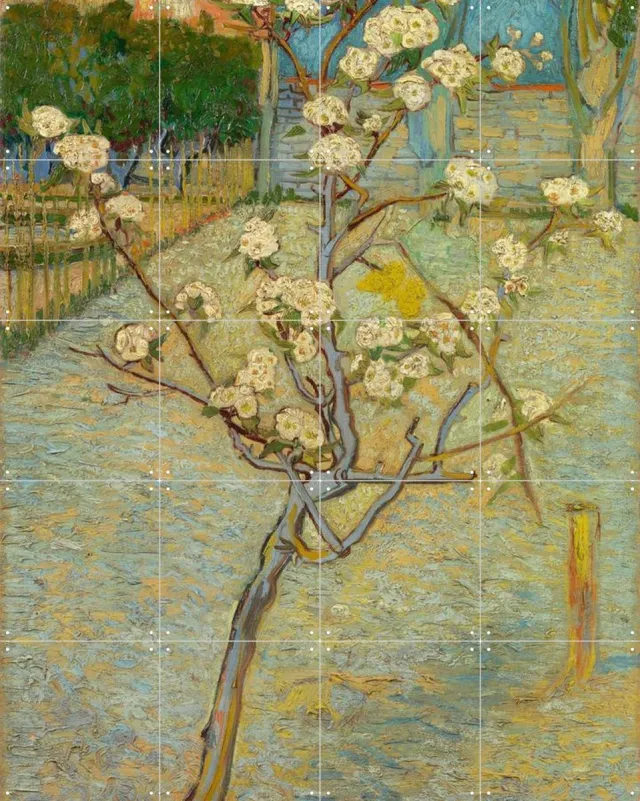 IXXI Perenboompje in bloei (1888), Vincent van Gogh (1853 - 1890) & Van Gogh Museum - 80 x 100 cm - Grote wanddecoratie en posters - Klassiek Lichte tinten / Wit