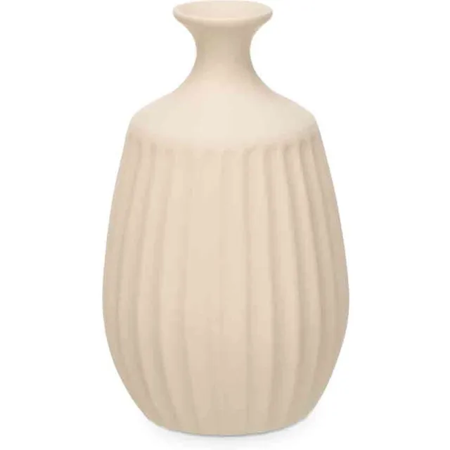 Giftdecor Bloemenvaas Antique Athena - creme wit - keramiek - 21 x 39 cm - Klassieke design vaas met historisch en modern karakter