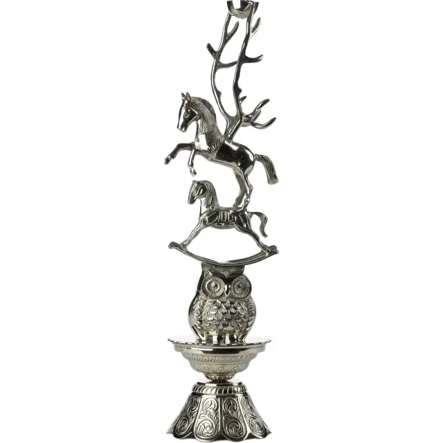 Pols Potten Kandelaar- Horse Zilver