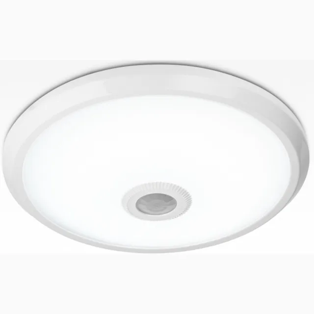 HOFTRONIC LED Plafondlamp - Bewegingssensor & Schemerschakelaar - Rond - Ø29 cm - 12 watt - 1160 Lumen - 6400K daglicht wit - Wit - IP20 voor binnen