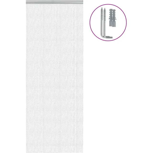 vidaXL Vliegengordijn kettingen 80x201 cm aluminium Zilver